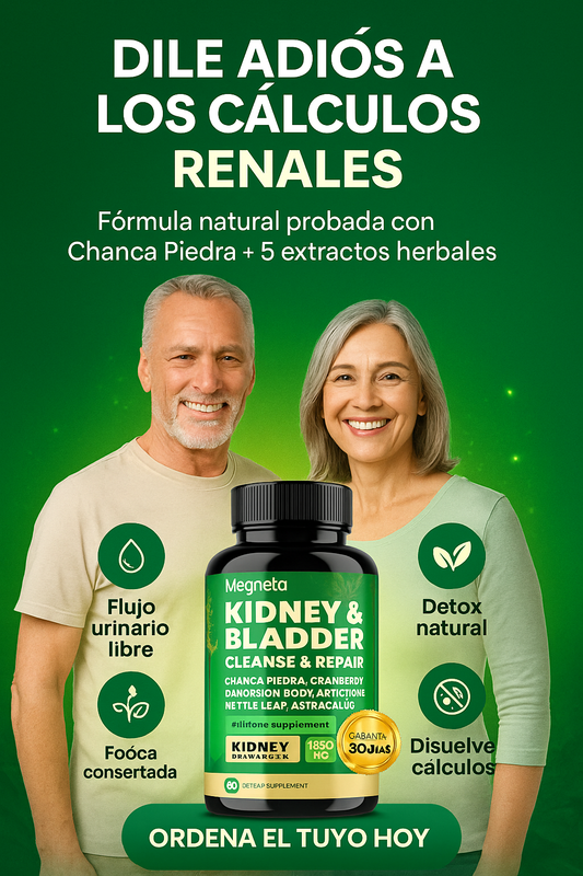 Kidney & Bladder - elimina cálculos renales sin dolor y sin medicamentos /60 capsulas