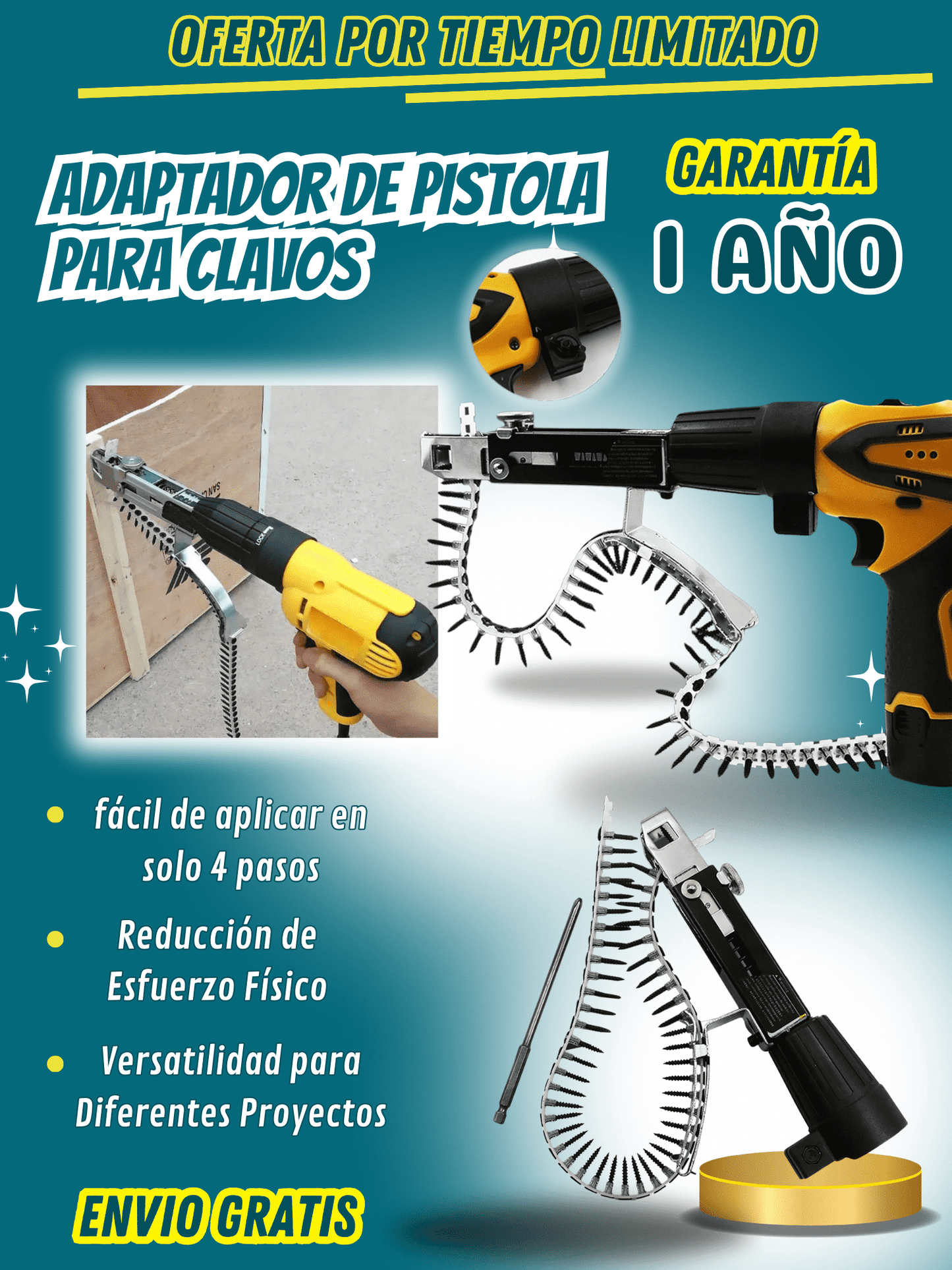 Adaptador de pistola para clavos