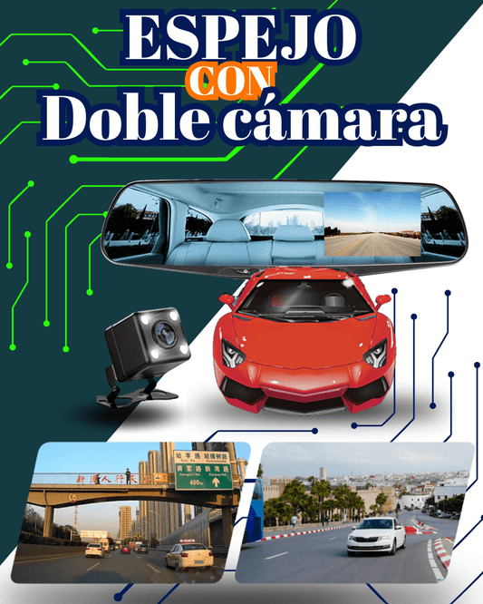 ESPEJO RETROVISOR CON DOBLE CAMARA